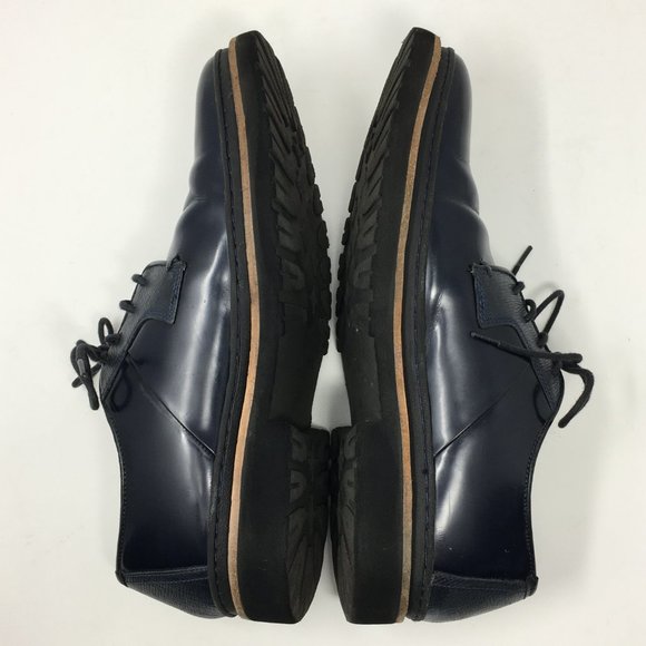 Ted Baker Mens Size 9 OKTIBR Derby Shoes Navy Blue Leather main image 10